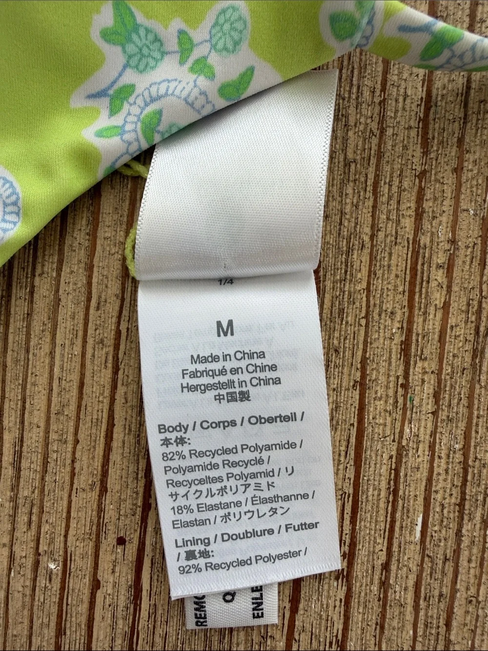 J. Crew Women’s Lime Green Paisley Swim Bikini Top